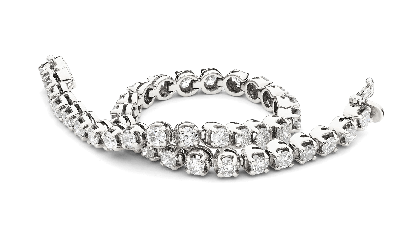 Vega 18ct White Gold Claw Set Diamond Bracelet Catherine Best Dev 1 carat featuring 69 Diamonds