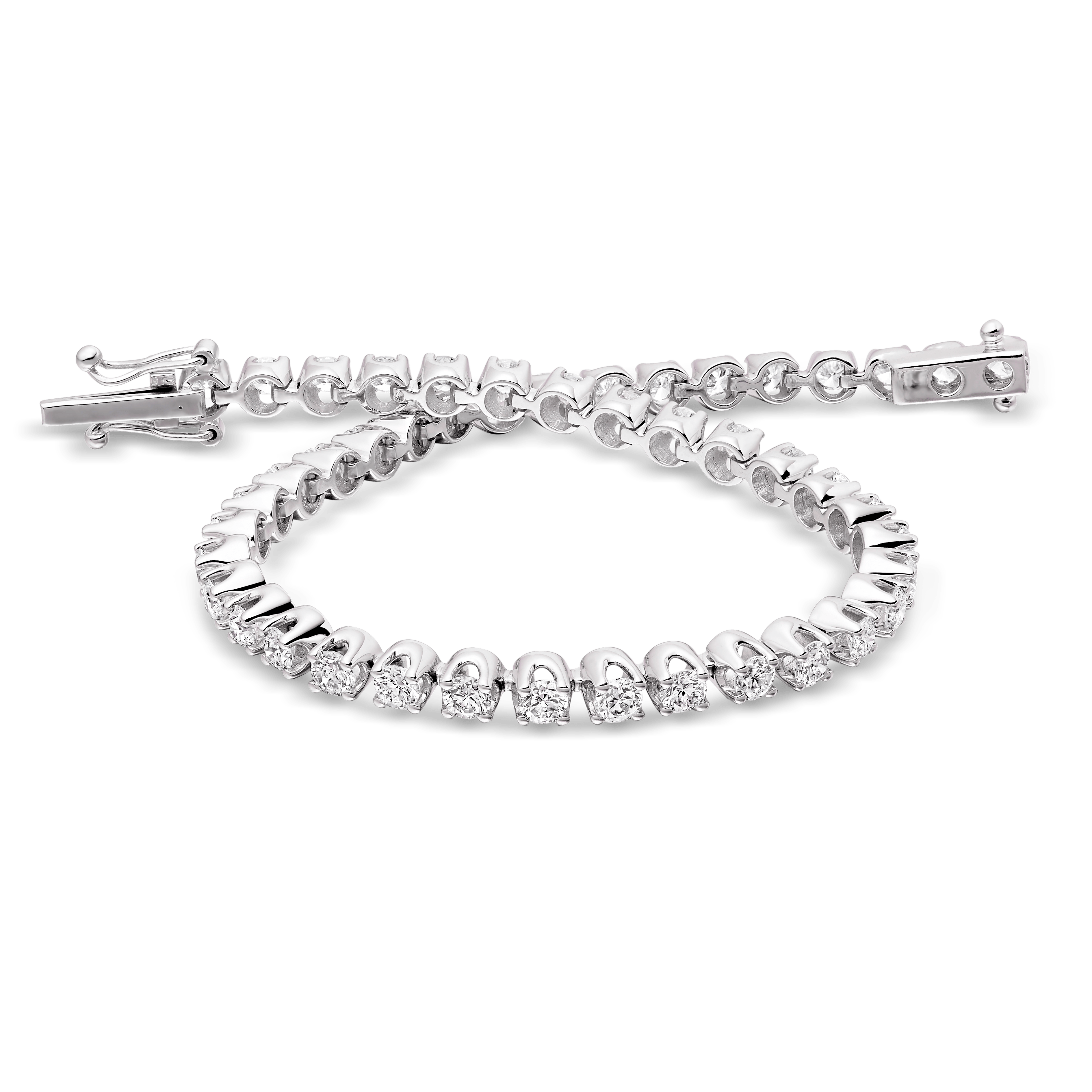 Elara 18ct White Gold Crown Set Diamond Bracelet Catherine Best Dev 5 carats featuring 42 Diamonds