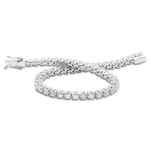 Lyra 18ct White Gold Finesse Claw Set Diamond Bracelet Catherine Best Dev 3 carats featuring 70 Diamonds