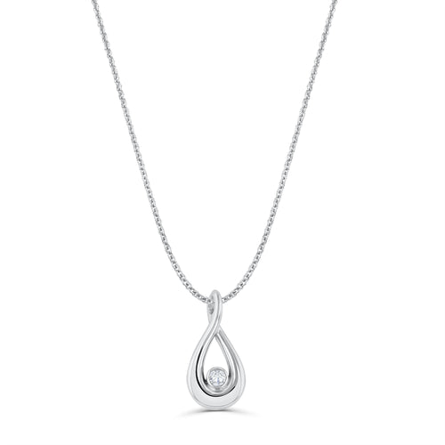 Twist Pendant Catherine Best Silver Pendant on a 18