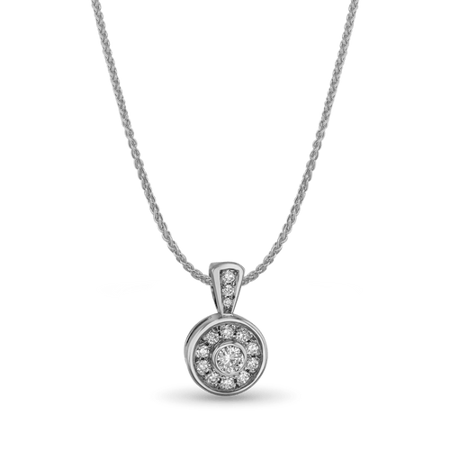 Wishing Well Pendant Catherine Best Dev Platinum Pendant on a 18