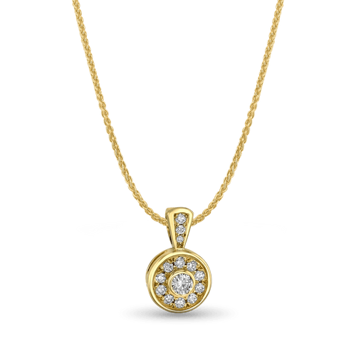 Wishing Well Pendant Catherine Best Dev 18ct Yellow Gold Pendant on a 18