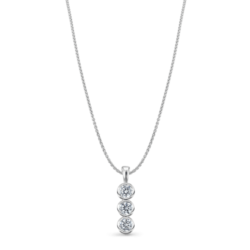 Trinity Pendant Catherine Best Dev Pendant on a 18 chain Clear Cubic Zirconia