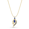 Rapture Sapphire Pendant Catherine Best Dev Pendant on a 18 chain
