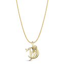 Capricorn Moon-sign Pendant Catherine Best Dev 9ct Yellow Gold Pendant on a 18
