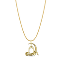 Aquarius Moon-sign Pendant Catherine Best Dev 9ct Yellow Gold Pendant on a 18