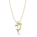Aries Moon-sign Pendant Catherine Best Dev 9ct Yellow Gold Pendant on a 18