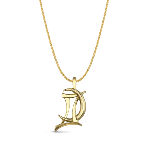 Gemini Moon-sign Pendant Catherine Best Dev 9ct Yellow Gold Pendant on a 18