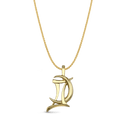 Gemini Moon-sign Pendant Catherine Best Dev 9ct Yellow Gold Pendant on a 18
