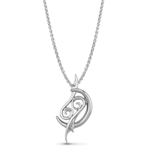 Cancer Moon-sign Pendant Catherine Best Dev Silver Pendant on a 18
