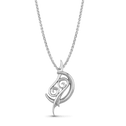 Cancer Moon-sign Pendant Catherine Best Dev Silver Pendant on a 18