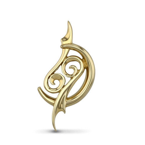 Cancer Moon-sign Pendant Catherine Best Dev 9ct Yellow Gold Pendant