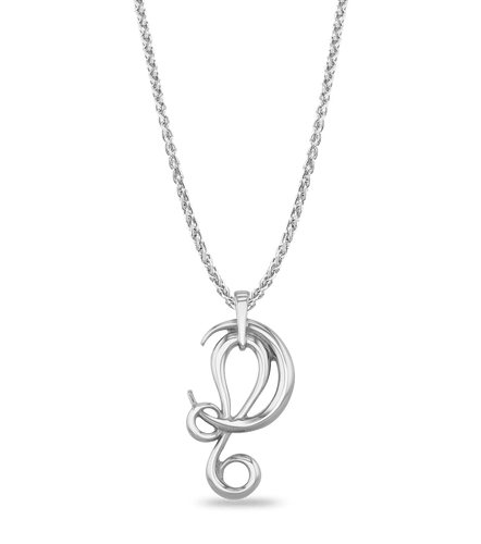 Leo Moon-sign Pendant Catherine Best Dev Silver Pendant on a 18