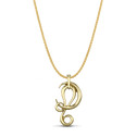 Leo Moon-sign Pendant Catherine Best Dev 9ct Yellow Gold Pendant on a 18