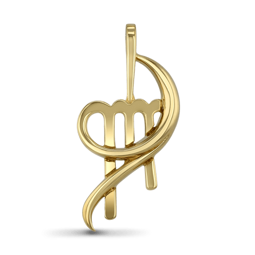 Virgo Moon-sign Pendant Catherine Best Dev 9ct Yellow Gold Pendant