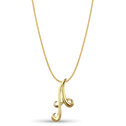 Initial A Love Letter Pendant Catherine Best Dev 9ct Yellow Gold Pendant on a 18 chain