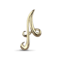 Initial A Love Letter Pendant Catherine Best Dev 9ct Yellow Gold Pendant