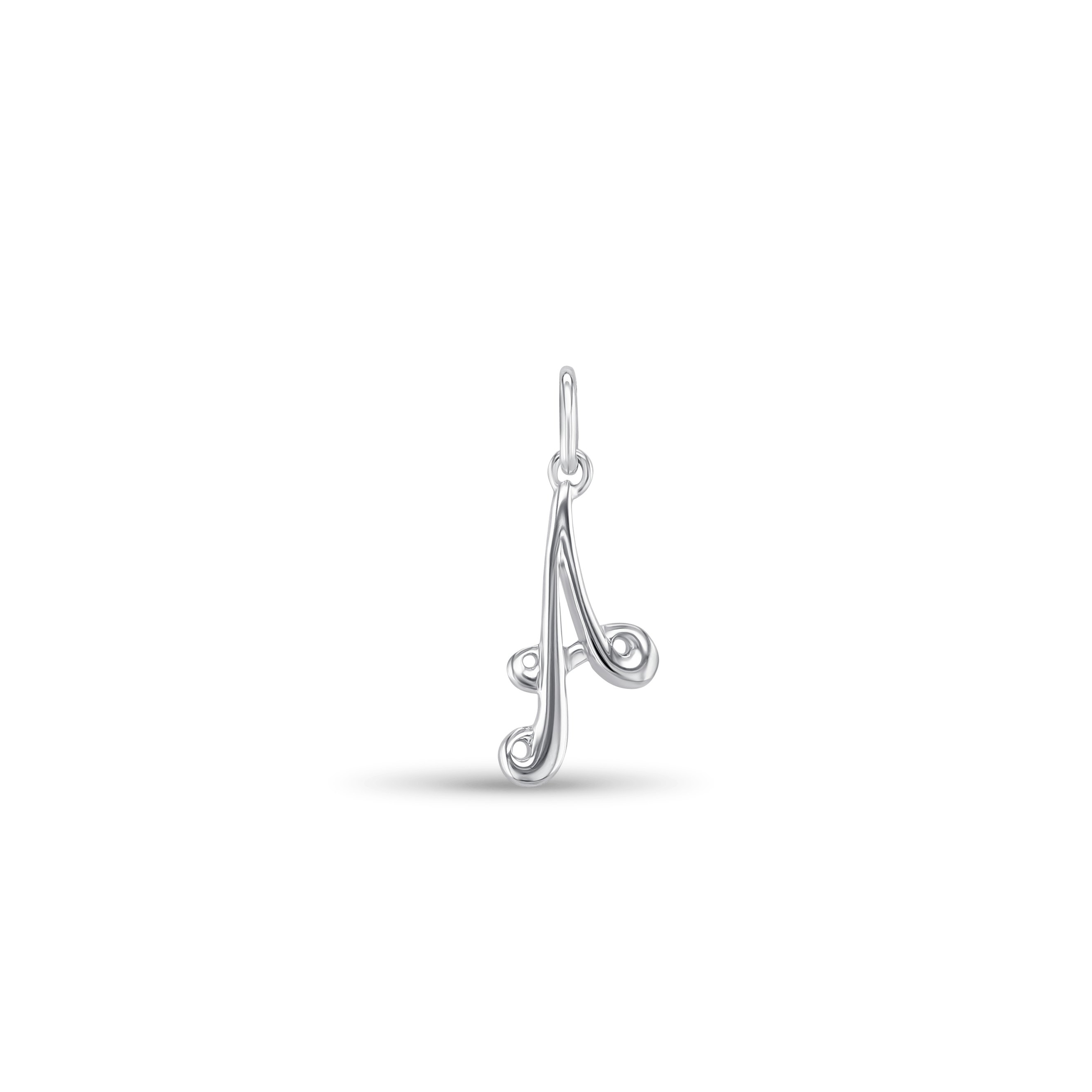Initial A Love Letter Mini Pendant in Silver Catherine Best Dev Pendant