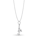 Initial A Love Letter Mini Pendant in Silver Catherine Best Dev Pendant on a 18