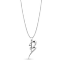 Initial B Love Letter Pendant Catherine Best Dev Silver Pendant on a 18 chain