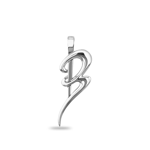 Initial B Love Letter Pendant Catherine Best Dev Silver Pendant
