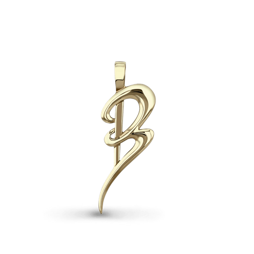 Initial B Love Letter Pendant Catherine Best Dev 9ct Yellow Gold Pendant