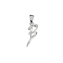 Initial B Love Letter Mini Pendant in Silver Catherine Best Dev