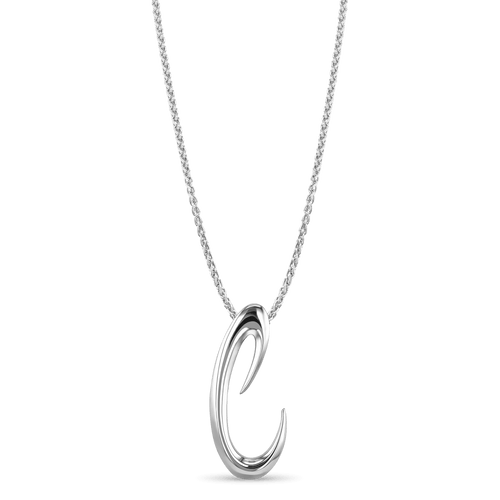 Initial C Love Letter Pendant Catherine Best Dev Silver Pendant on a 18 chain