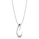 Initial C Love Letter Pendant Catherine Best Dev Silver Pendant on a 18 chain