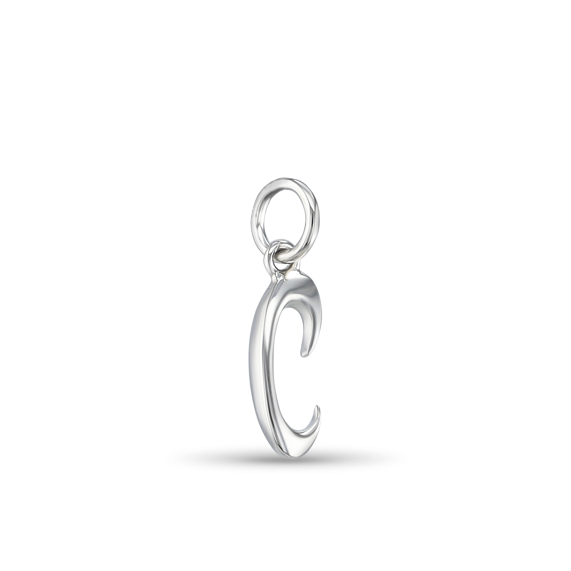 Initial C Love Letter Mini Pendant in Silver Catherine Best Dev Pendant