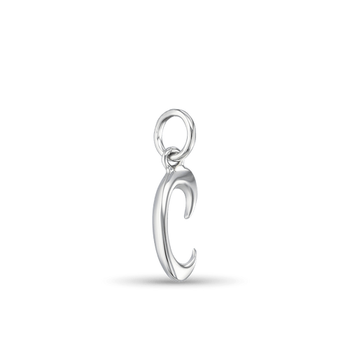 Initial C Love Letter Mini Pendant in Silver Catherine Best Dev Pendant