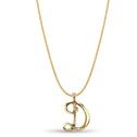 Initial D Love Letter Pendant Catherine Best Dev 9ct Yellow Gold Pendant on a 18 chain