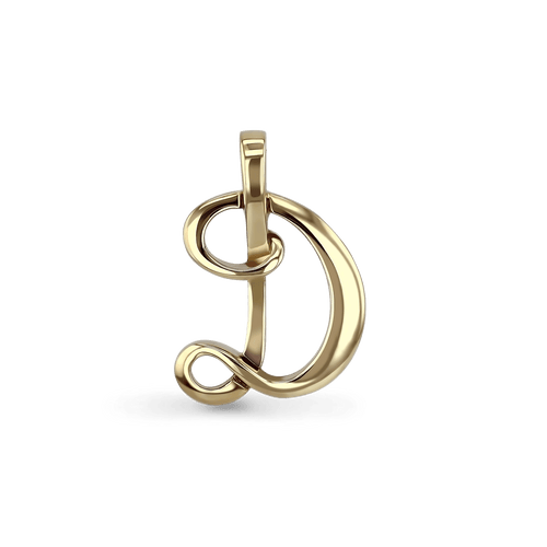 Initial D Love Letter Pendant Catherine Best Dev 9ct Yellow Gold Pendant