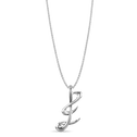 Initial E Love Letter Pendant Catherine Best Dev Pendant on a 18 chain Silver