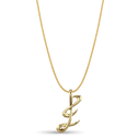 Initial E Love Letter Pendant Catherine Best Dev Pendant on a 18 chain 9ct Yellow Gold