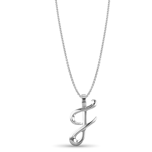 Initial F Love Letter Pendant Catherine Best Dev Pendant on a 18 chain Silver