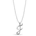 Initial F Love Letter Pendant Catherine Best Dev Pendant on a 18 chain Silver