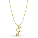 Initial F Love Letter Pendant Catherine Best Dev Pendant on a 18 chain 9ct Yellow Gold