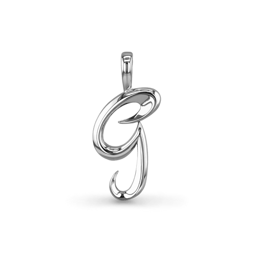 Initial G Love Letter Pendant Catherine Best Dev Silver Pendant