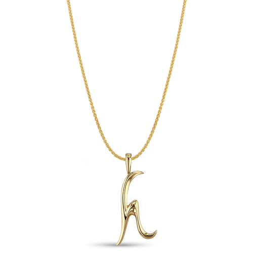 Initial H Love Letter Pendant Catherine Best Dev Pendant on a 18