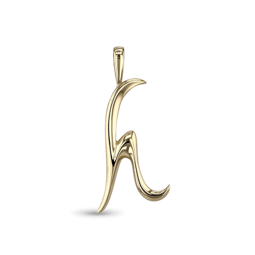 Initial H Love Letter Pendant Catherine Best Dev Pendant 9ct Yellow Gold