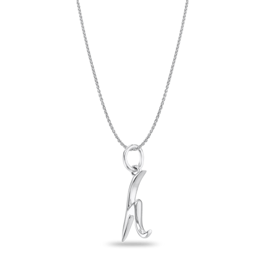 Initial H Love Letter Mini Pendant in Silver Catherine Best Dev