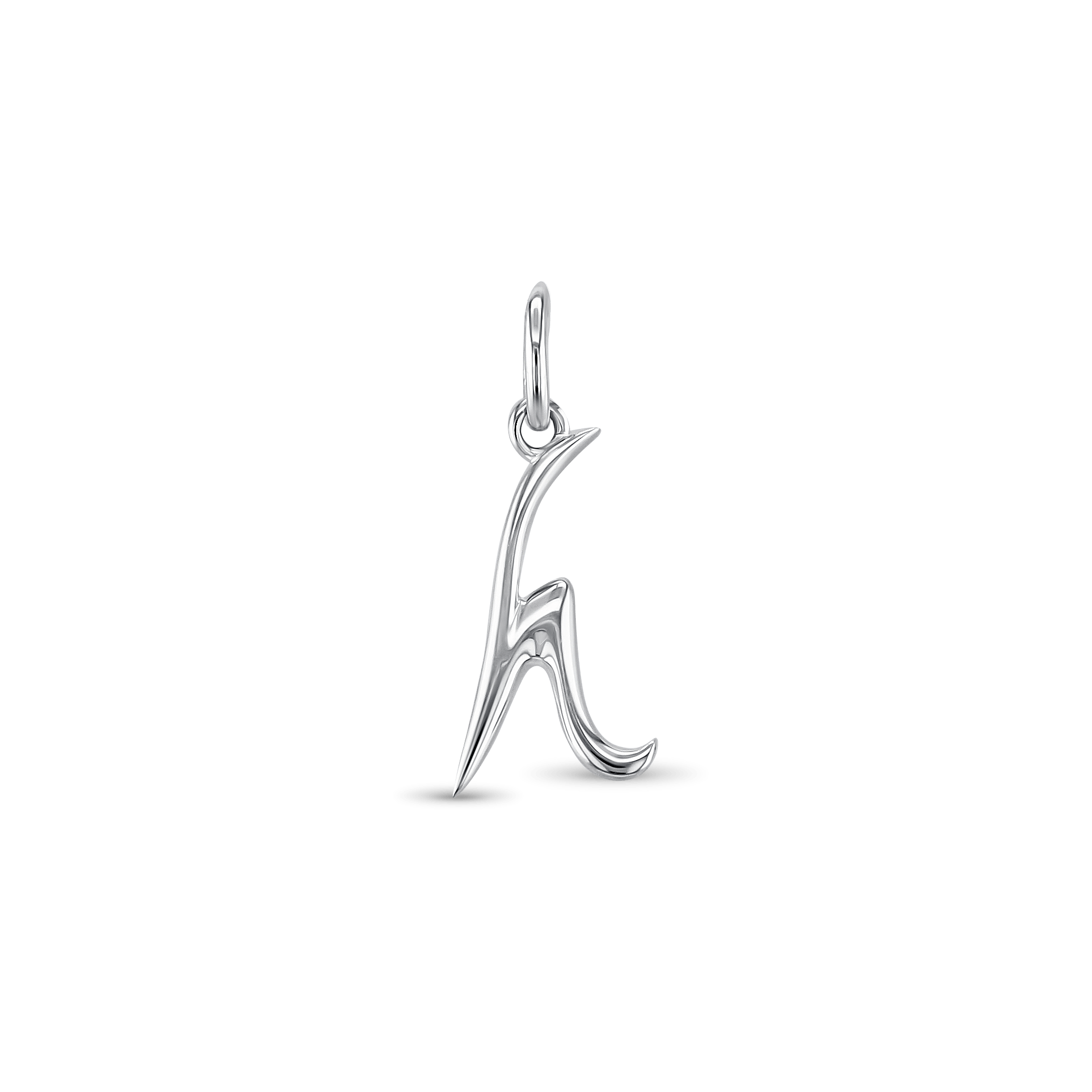 Initial H Love Letter Mini Pendant in Silver Catherine Best Dev Pendant