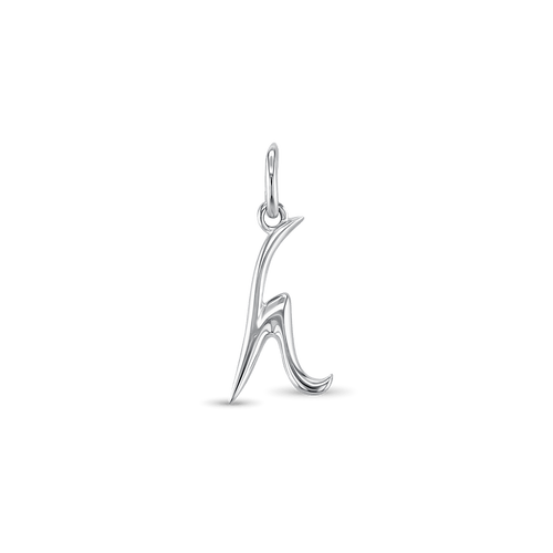 Initial H Love Letter Mini Pendant in Silver Catherine Best Dev Pendant
