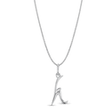 Initial H Love Letter Mini Pendant in Silver Catherine Best Dev Pendant on a 18