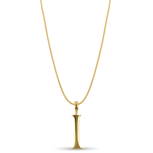 Initial I Love Letter Pendant Catherine Best Dev 9ct Yellow Gold Pendant on a 18 chain