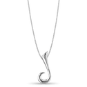 Initial J Love Letter Pendant Catherine Best Dev Silver Pendant on a 18 chain
