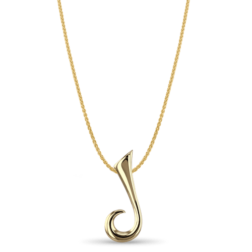 Initial J Love Letter Pendant Catherine Best Dev 9ct Yellow Gold Pendant on a 18 chain