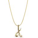 Initial K Love Letter Pendant Catherine Best Dev 9ct Yellow Gold Pendant on a 18 chain