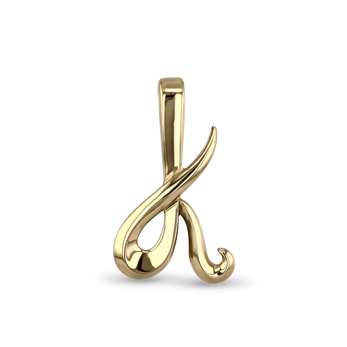 Initial K Love Letter Pendant Catherine Best Dev 9ct Yellow Gold Pendant